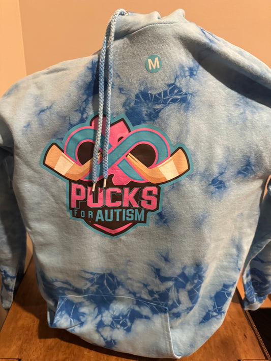 Pucks for Autism Tie Dye Hoodie (2024)